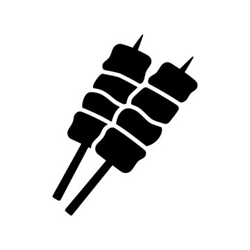 Thai Moo Ping icon representing one of Thailand's most popular street foods, commonly served with sticky rice Grilled Pork Skewer icon featuring traditional Thai-style pork barbecue served on a bamboo