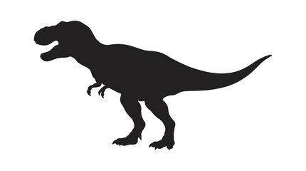 Tyrannosaurus Rex Silhouette Against A White Background © Killer Abbas