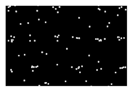 Abstract dark digital background with scattered white pixel squares background abstract minimalist wallpaper technology monochrome information composition structure