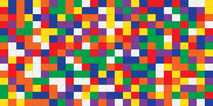 unsolved colorful rubik seamless pattern