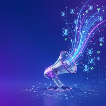 AI Marketing and Targeted Data Growth, 3D Tech Funnel Illustration