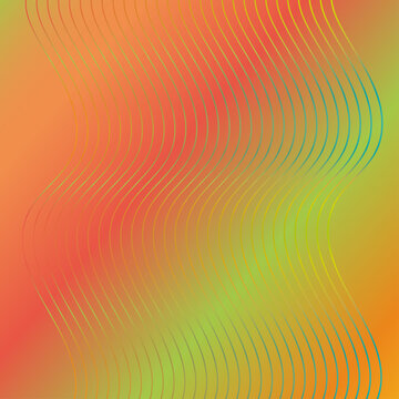 Vibrant gradient background with wavy lines. Colorful abstract design pattern. Modern textured wallpaper
