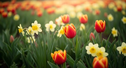 Obraz premium Spring Garden in Full Bloom