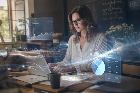 AI Assistant Helping a Small Business Owner