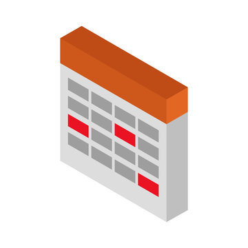 Isometric Office Desk Spiral Calendar