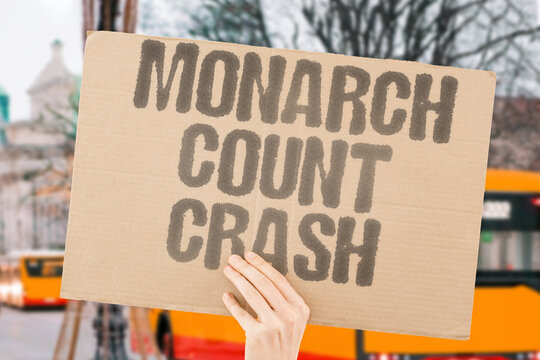"Monarch Count Crash" Butterfly census shows steep decline. MONARCH. COUNT. CRASH. BUTTERFLY. DECLINE.
