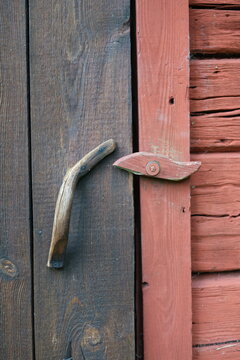 old wooden door with lock