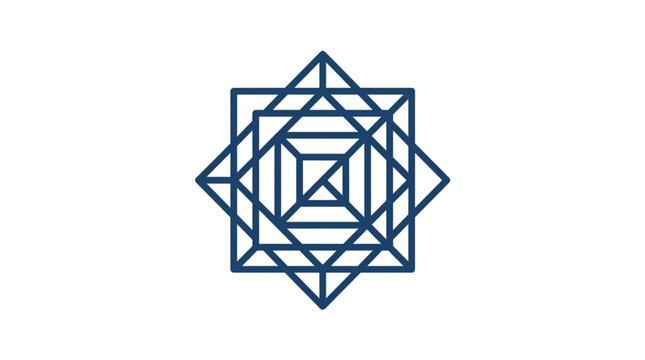 Geometric Star Pattern with Interlocking Lines and Symmetry.