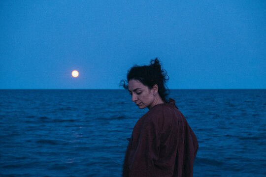 Spending Time By The Sea At Night
