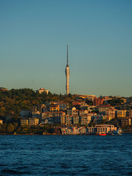 Sunset view of Golden Horn in Istanbul 