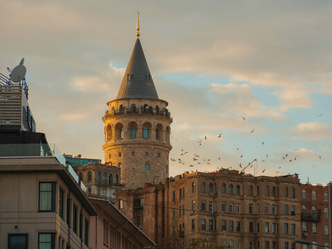 Galata Tower in Istanbul, Turkey 
