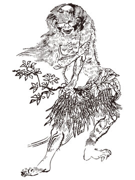 浮世絵　山童　その1