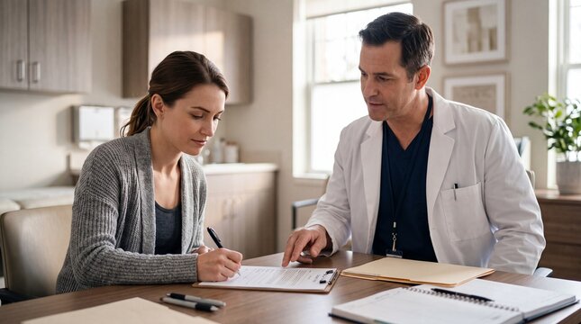 Patient Signing Medical Consent Form