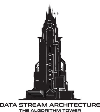Data stream architecture the algorithm tower logo