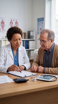 Physician Discussing Insurance Form