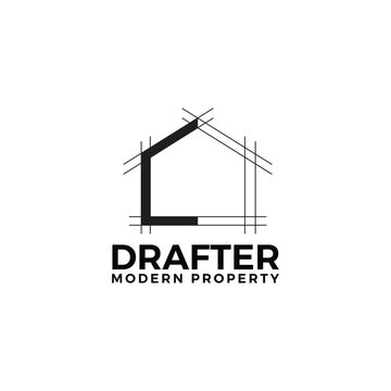 Architect home drafter logo design