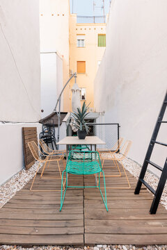 Narrow Terrace Looking Up
