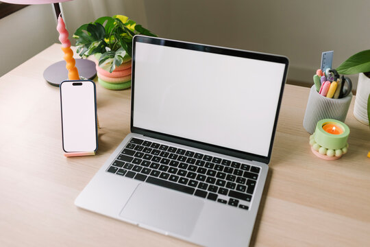 Laptop Workspace Mockup