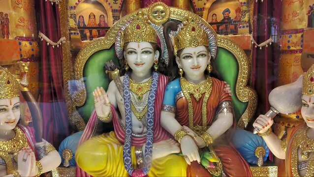 Beautifully Decorated Ram Darbar Idols