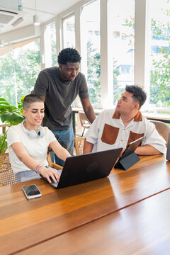Multiracial People Working Together in the Office During the Daytime