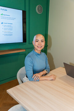 Portrait in Office With a Woman in Professional Attire
