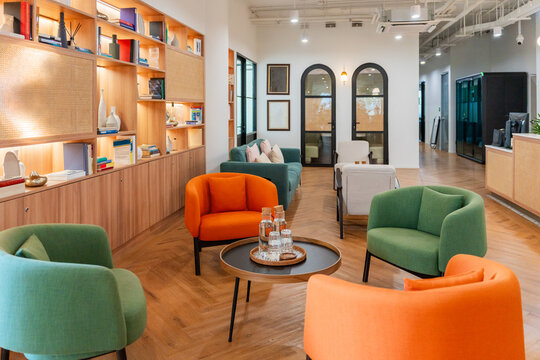 Comfortable Seating Area in Modern Indoor Office Space for Socializing