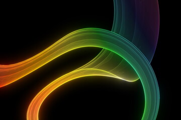 Naklejka premium Beautiful abstract color flows - bright color gradients with subtle glow