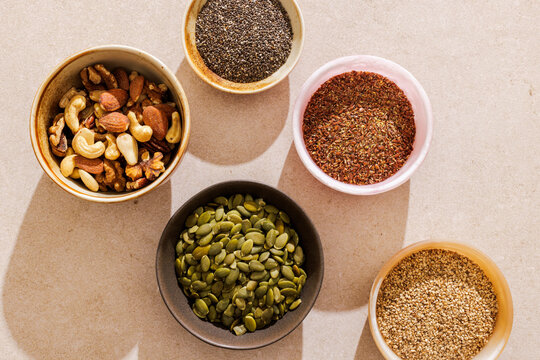 Variety of seeds and nuts