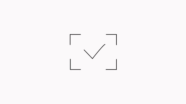 Minimalist smiling face made of simple black lines on white background emoticon symbol for digital media and communication.