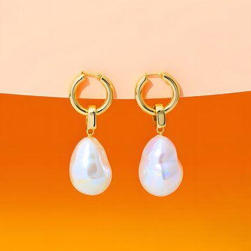 Elegant pearl drop earrings