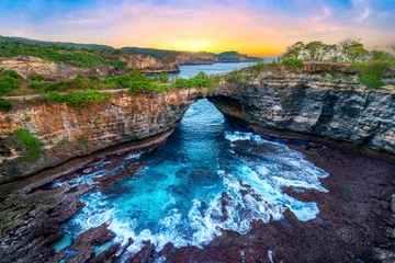 Broken beach in Nusa penida island, Bali in Indonesia. © tawatchai1990