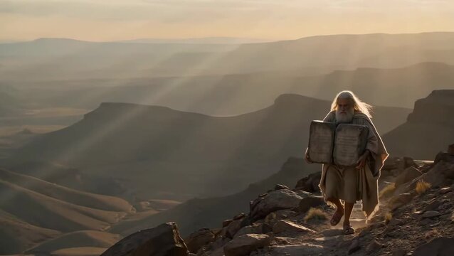 Moses Holding the Ten Commandments