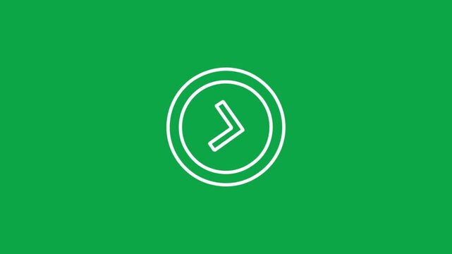 Time clock timer progress icon on green background