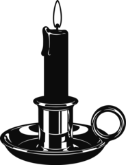 Black and white candle in holder © Md. Rakib