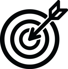 Arrow hitting center of target icon © Md. Rakib