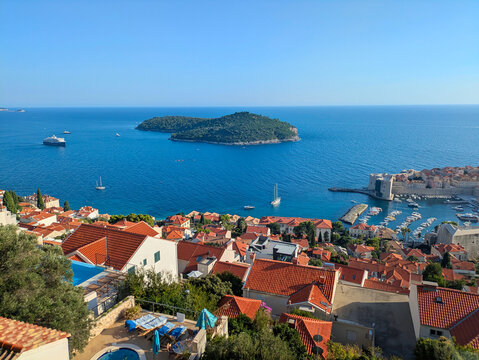 Dubrovnik aerial skyline cityscape Croatia