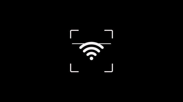 Modern wireless signal scanning animation. WIFI signal animation.