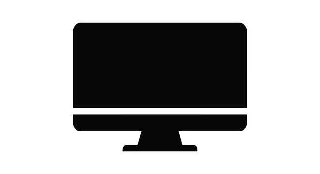 Minimalist computer monitor icon