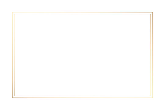 PNG Gold thin line frame, elegant style, transparent background