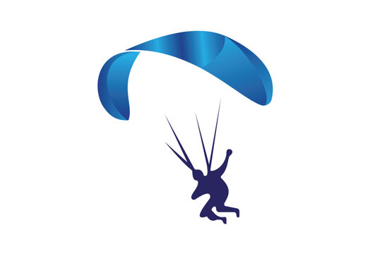 skydiving logo design vector