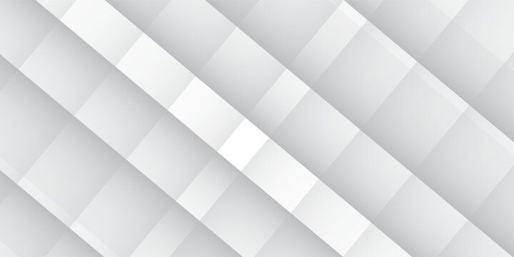 Gray abstract background with overlapping white geometric shapes decoration and modern shadow bright light good