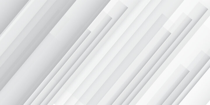 Gray abstract background with overlapping white geometric shapes decoration and modern shadow bright light good
