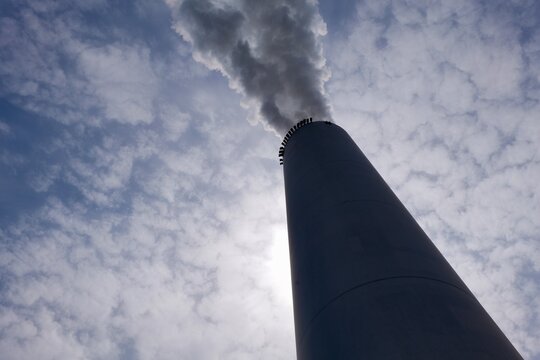 smoke from a chimney