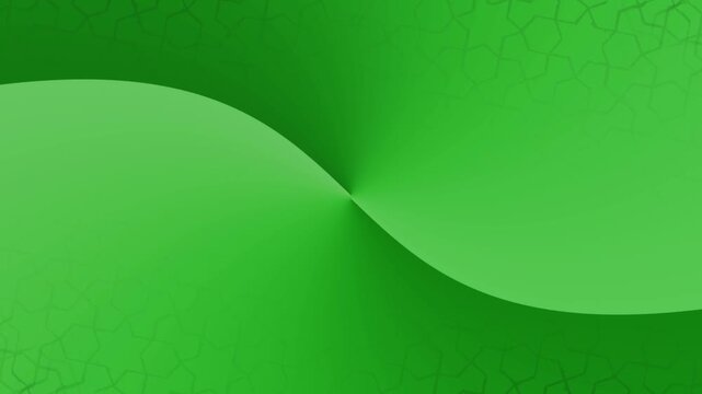 A short video featuring an elegant green wave background animation.