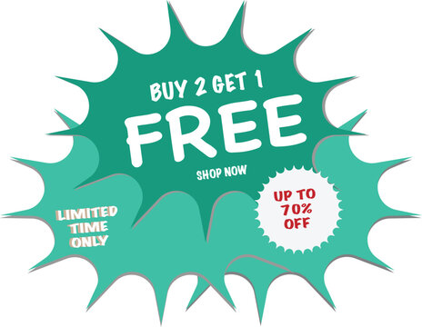 Buy 2, Get 1 Free Promotional Banner Templates
