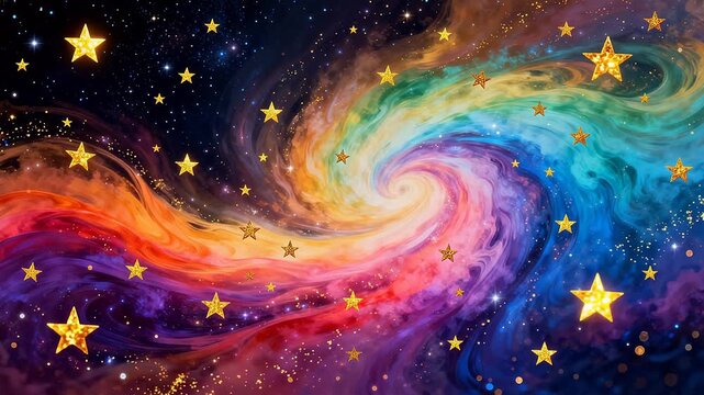 Colorful galaxy with stars