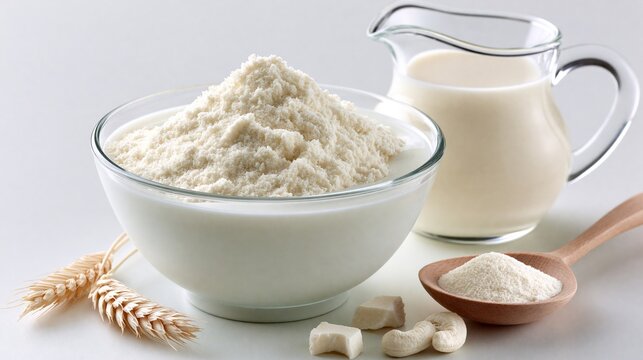 Fresh dairy products including powdered milk and liquid milk.