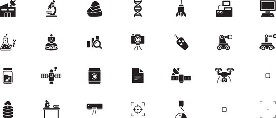 Obraz premium Collection of icons depicting various tools and equipment with equipment