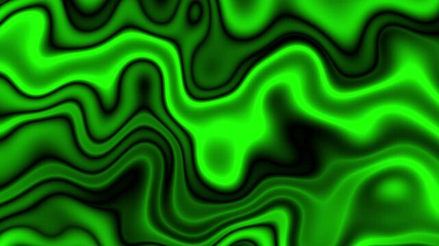 Electric Green Bio-Luminescent Fluid Motion For High Energy Digital Screen Displays