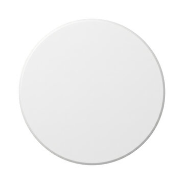Minimalist white circular button on neutral background.